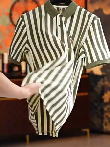 Polo Shirt Pria kaos polo garis Lengan Pendek Pria bordir polo shirt pria original