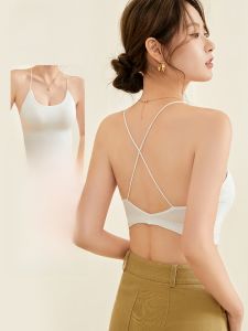 MiiOW | Cat Lady Strap Vest Womens Inner Wear With Chest Pad Summer Thin Bra One-Piece Underwear Base Layer Outerwear Beautiful Back