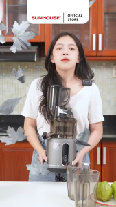 MÁY ÉP CHẬM SUNHOUSE SHD5503 - Dung tích 800ml Ép mọi loại rau củ và trái cây Cảm biến an toàn