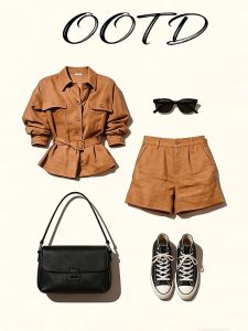 LIANGYILAILIN | Vintage French Workwear Linen-like Shirt and Casual Pants Set
