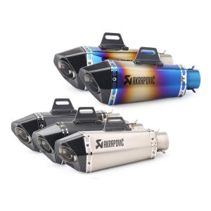 Carbon Fiber Type Printed 38-51mm Universal Motorcycle Exhaust Muffler Pipe Canister Pipe Tailpipe Akrapovic Muffler Pipe