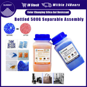 Bottled 500g Reusable Cobalt Chloride Free Silica Gel Discoloration Desiccant Absorbs Moisture For Camera Microscopes Telescopes
