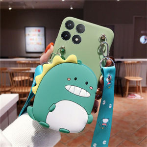 Cute Silicone Phone Case for Xiaomi 14T pro Anti-Fall Protective Cover Wallet Crossbody Bag Full Cover 3D Silicone Skin for Mobile Phones
