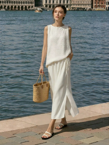 AMII | Leisure Style Vinegar Fiber Pleated Spliced Chiffon Dress