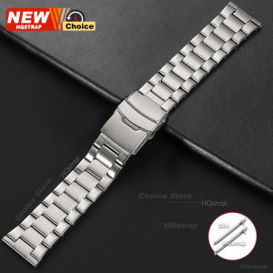 New Stainless Steel Watch Strap 20mm 22mm 24mm Bands for Seiko Bracelet for Rolex Three Bead Metal Wristband Women Men Watchband
