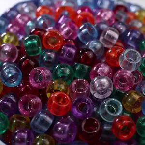 1050pcs 6mm Random Color Mixing AB Colors Round Acrylic Beads Set for DIY Making Crafting Bracelet Necklace