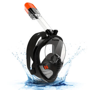 Snorkel Mask Full Face 180°view Design Anti-fog Leak Technology Sports Camera Compatible for a Safe Adults Snorkeling Experience
