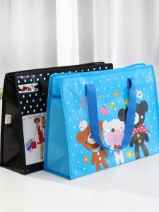 Waterproof Portable Non-Woven Shopping Bag Multi-Functional Fashionable Outdoor Storage Bag Travel Foldable Handbag Gift Bag