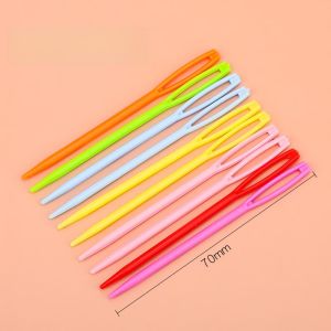Hand Knitting Tool Accessories Set Plastic U-Shaped Twisted Needle Hat Yarn Rods Large Eye Markers Pins for DIY Sewing