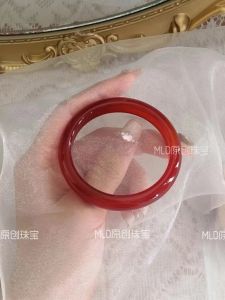 MLD Natural Red Agate Bracelet Female Positive Circle Ice-like Carnelian Bracelet New Year Natal Year Gift for Girlfriend