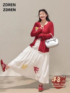 ZHANGDAREN | Bộ Quần Áo Len Đan Thon Gọn Thời Trang Ngọt Ngào và Mát Mẻ