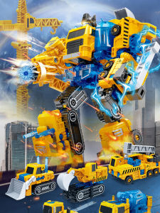 New Xingle Engineering Vehicle Series Transforming Robot Car Toys for Boys 3-6 Years Old Educational Building Blocks Models