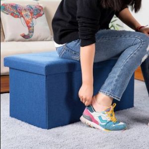 กล่องเก็บของนั่งได้ กล่องใส่ของนั่งได้   สตูลเก็บของ กล่องใส่ผ สตูเก็บของได้