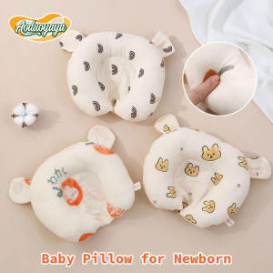 Aoduoyaya Baby Pillow for Newborn Head Shaping Anti Pillow Height Super Soft Breathable Dimple Pillow Cushion Protector