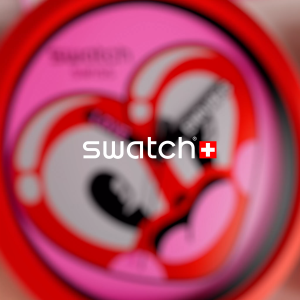 Swatch Hatties Heart (SB05Z103) Red 47mm Silicone Strap Watch