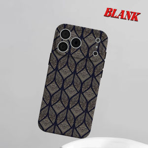 Vintage Rhombus Texture Phone Case for iPhone 18 17 16 15 14 13 12 11 Air Pro Max Plus Double-layer Cover
