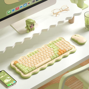 B．O．W | BOW Wireless Keyboard Mouse Set For Women Office High Aesthetic Value Gaming Keys Mice For Laptop Desktop Wireless Connection