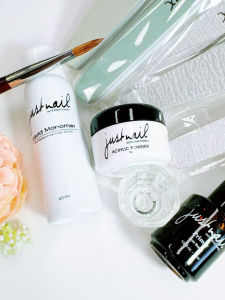 Justnail Taiwan Crystal Nail Art Kit with Crystal Powder Nail Strengthening Tips On- Nails Tool Set for Beauty Makeup Tools