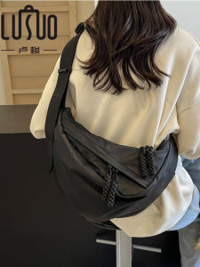 Mens Outdoor Waterproof Crossbody Bag Cycling Chest Waist Bag Sporty Casual Soft PU Leather Leisure Pure Color Backpack