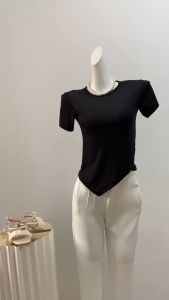 kaos lengan pendek wanita kekinian t shirt casual polos slimfit wanita premium atasan wanita kekinian korean style