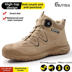 GUYISA | High Top Safety Steel Toe Anti-Smash Anti-Puncture Wear-Resistant Warm Work Boots