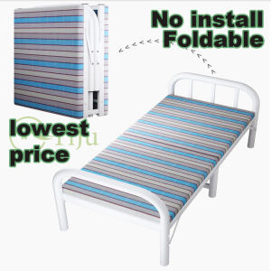 【In Stock-ships within 24H】Haven Foldable Metal Bed Frame – Single/Super Single/Queen/King Portable No Assembly Thickened Upgrade Office Nap Bed & Home Furniture Katil Besi Lipat 折疊床
