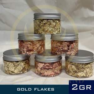 Edible Gold Flakes dan Rosegold Flake Untuk Dekorasi Kue dan Kerajinan Lainnya