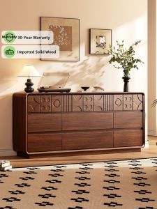 HESHIBOYA | Real Wood Mid-century Multi-purpose Drawer Cabinet