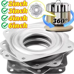 Metal Rotating Swivel Turntable Plate 360 Degree Heavy Duty Square Rolling Bearing Plate for Desk Chair Bookshelf Display Stand
