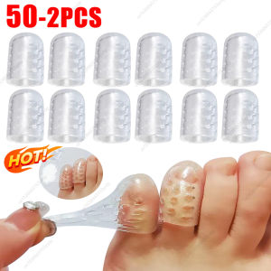 Toenails Protection Relief Pain Silicon Resin Toe Caps Cover Protectors Transparent Sweatproof Wear-Resistant Fo RFoot Care