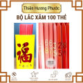 Ống xăm 100 thẻ Quan Âm gồm ống đựng. 