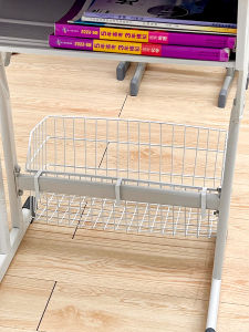 Student Desk underneath Storage Rack Bag Basket Book Cup Organizer No Drilling Required Classroom Side Book Storage Basket