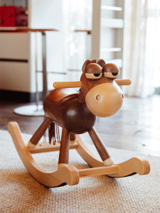 High Quality Wooden Horse Original Design Childrens Decorative Accessories Luxury Minimalist Retro Style Solid Wood Ornaments