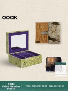 Retro Embroidered Multicolor Double-layer Functional Jewelry Box