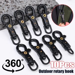 10PCS Outdoor Backpack Buckle 360° Rotatable Mini Carabiner Clip Hiking Adventure Umbrella Rope Quick Chain Tool Outdoor Equipment Hook