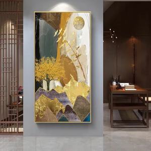GUANGMANZHI | Feng Shui Money Tree Wall Art Modern Minimalist Hallway Vertical Decor
