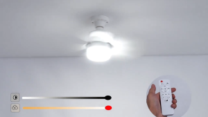 Black Ceiling Fan Lights With Remote E27 Tri-color 30 Watss Dimming LED Light Fan light Ceiling fan with light Indoor silent fan light 3-color led Ceiling fan light With Remote