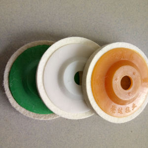 2pcs 4 Inch Wool Polishing Discs Felt Pads for 5/8 Inch Shaft Angle Grinder Suitable for Polishing Metal Marble Wood