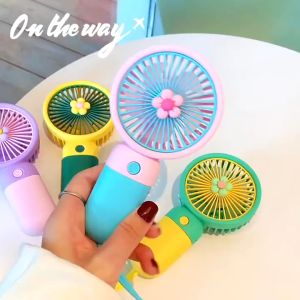 Kipas Angin Genggam Tangan SX-111 Motif Bunga Lucu Portable Handy Mini Fan Rechargeable