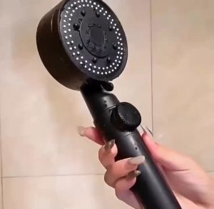 3 In 1 Shower Set For Bathroom: Adjustable 5 Modes Black Universal High Pressure Bathroom Shower Sprayer