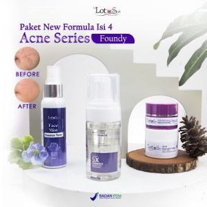 Lalotuskin Exclusive Paket New Formula For Acne Sunscreen Cream Brightening + Serum Acne