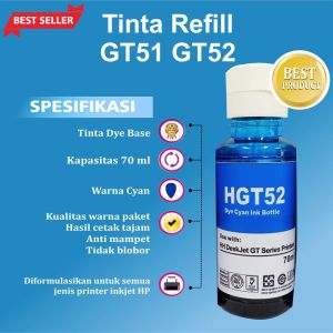 Tinta Refill HP GT51 GT52 GT 51 52 Printer Ink Tank 115 310 315 319