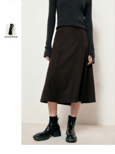 Chân Váy A-Line Cao Waist Vintage Dài Trung Bình