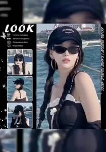 Penghantaran dari China [2025] Cermin Mata Hitam Mata Kucing R Baru jennie Bingkai Kecil a Sama Jenny GM Cermin mata Cermin mata hitam Perlindungan UV 3.1