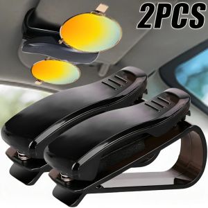 2PCS Universal Car Sun Visor Glasses Box Sunglasses Clip Card Ticket Holder Fastener Pen Case Eyeglasses Clips Accessories