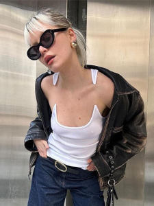 Áo Vest Không Tay Ôm Vừa Vặn Màu Trơn Áo Vest Không Tay Phong Cách Công Sở Mùa Xuân 2025 Chất Liệu Khác Màu Trơn