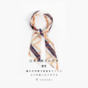 Double-Sided Long Scarf Womens Professional OL Sash Spring Summer New Decorative Necktie Waterdrop Hairband Fashion Accessories