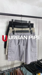 URBAN PIPE 4 กระเป๋ากางเกงขาสั้นสินค้าสำหรับผู้ชาย 28-34 เหนือเข่า Cotton 4 Pocket Cargo Shorts 2260