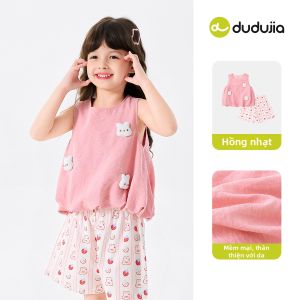 DUDUJIA | Bộ Đồ Bé Gái Mỏng Hè 2pcs