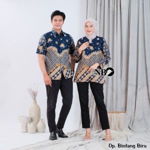 Couple batik pasangan / couple sarimbit / couple baju lebaran / sarimbitan resmi / couple batik / couple kekenian Terbaru / Hem dan blouse couple / seragam kantor / motif keren / atasan batik kembaran / atasan batik couple